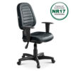 Cadeira de Escritório Giratória Executiva Ergonômica NR17, encosto e altura  Reguláveis c/ braços Sintético preto listra. na Americanas Empresas